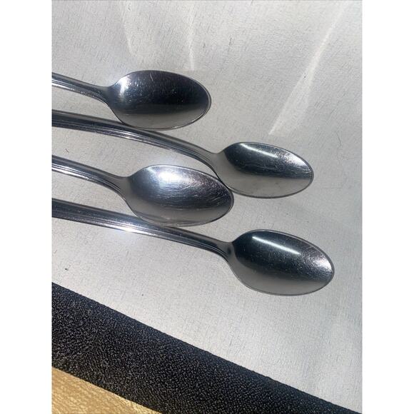 Set Of 4 ONEIDA Valor STAINLESS SOUVENIR Iced Tea Spoon PAN-CANAL - Picture 2 of 7